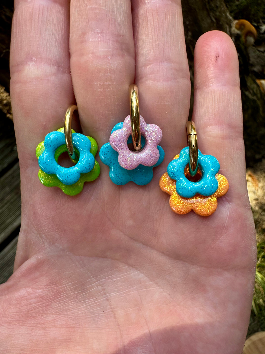 Double « Flora » pailletées