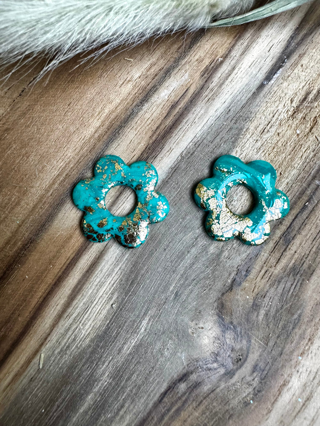 Les "Flora" Turquoise dorée