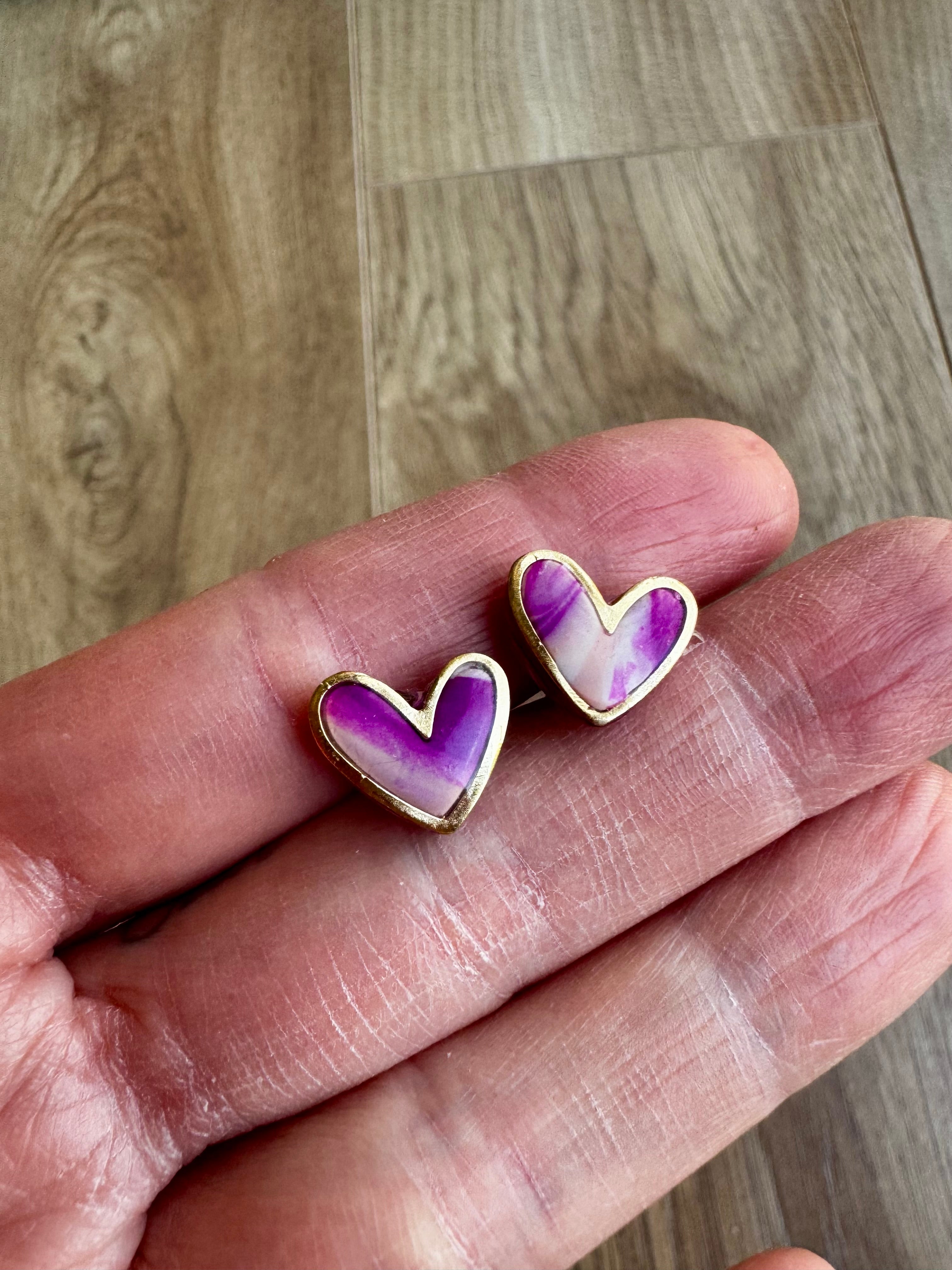 Puce d’oreille cœur or