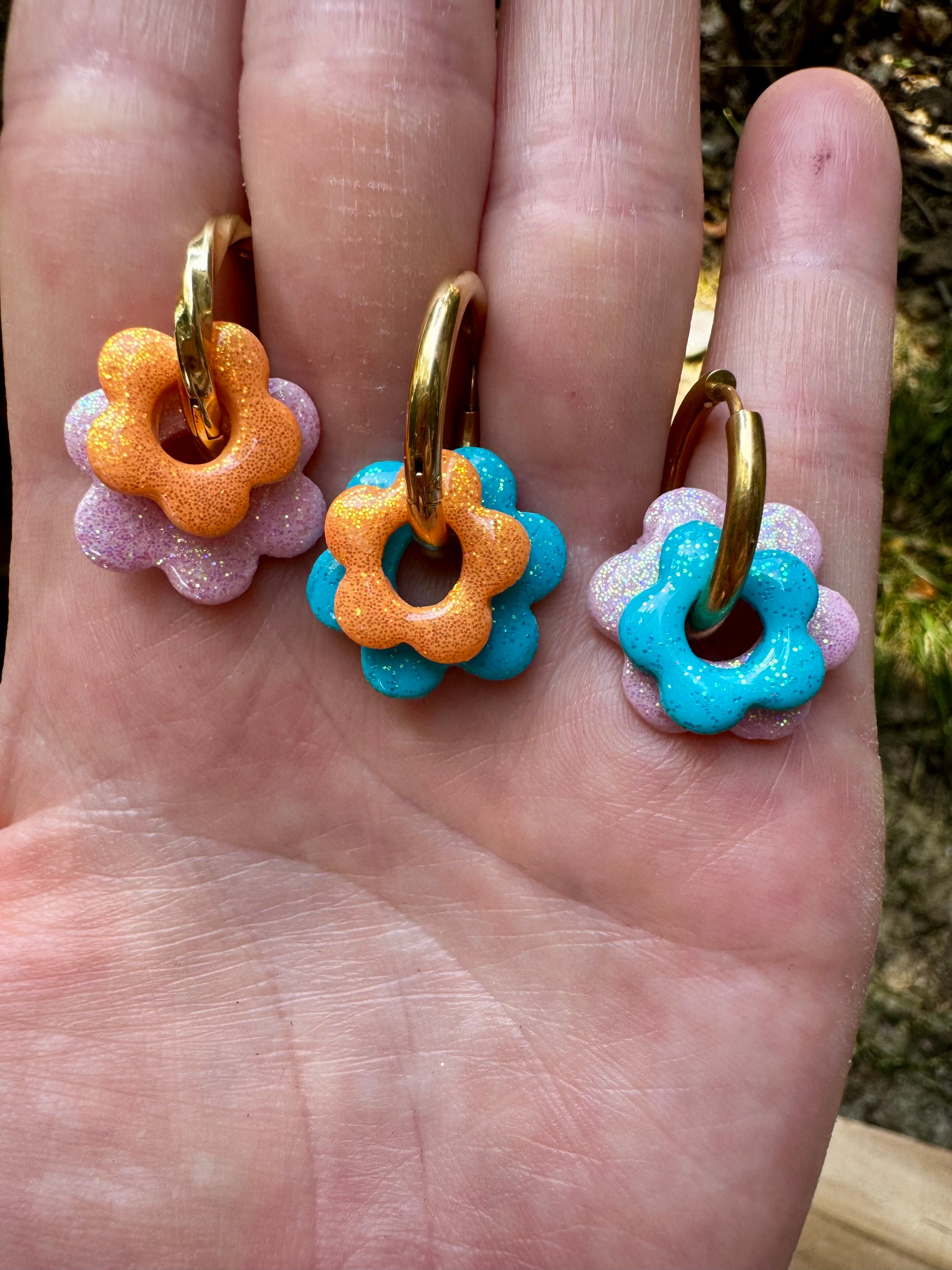 Double « Flora » pailletées