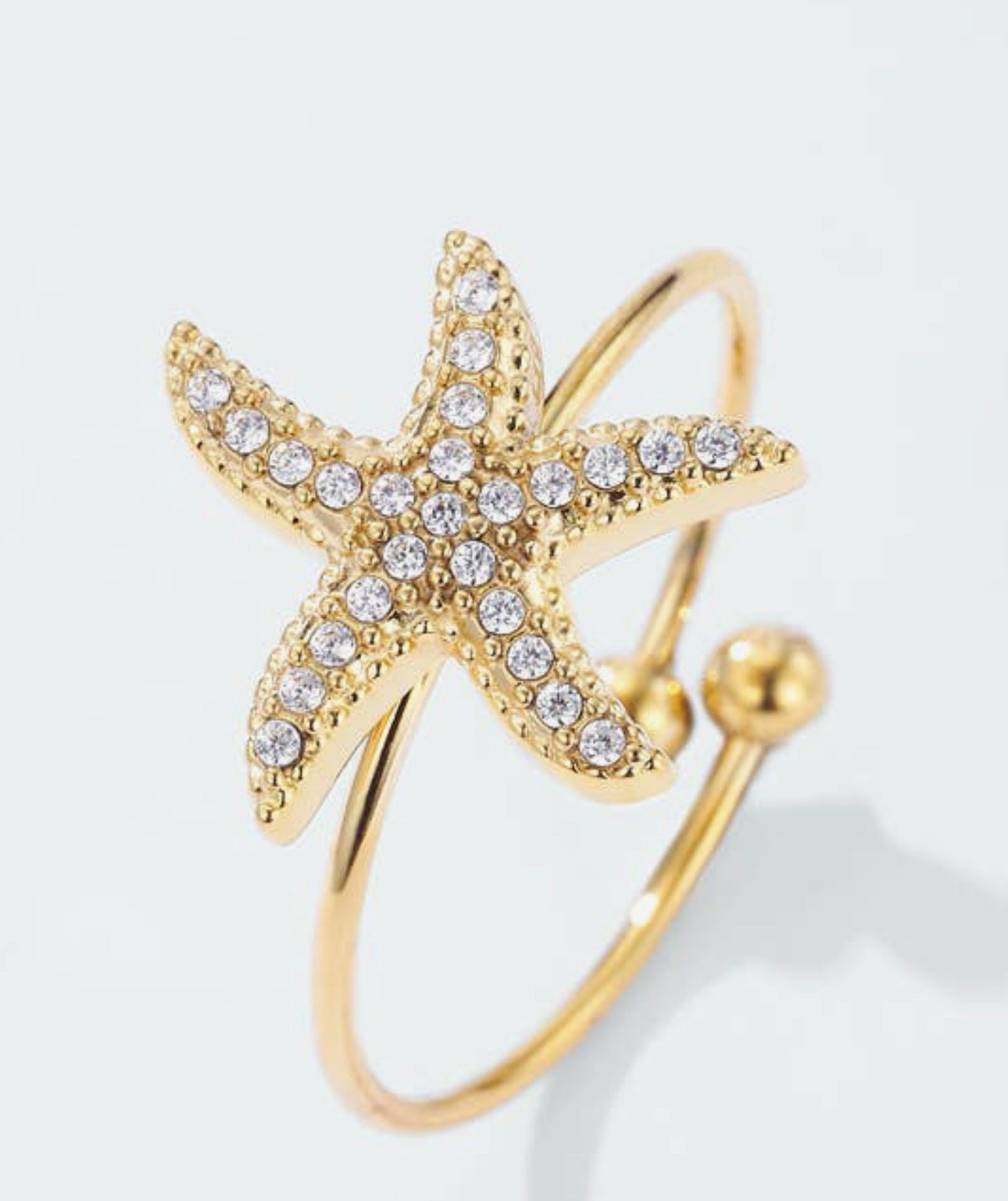 Bague Étoile de Mer Scintillante