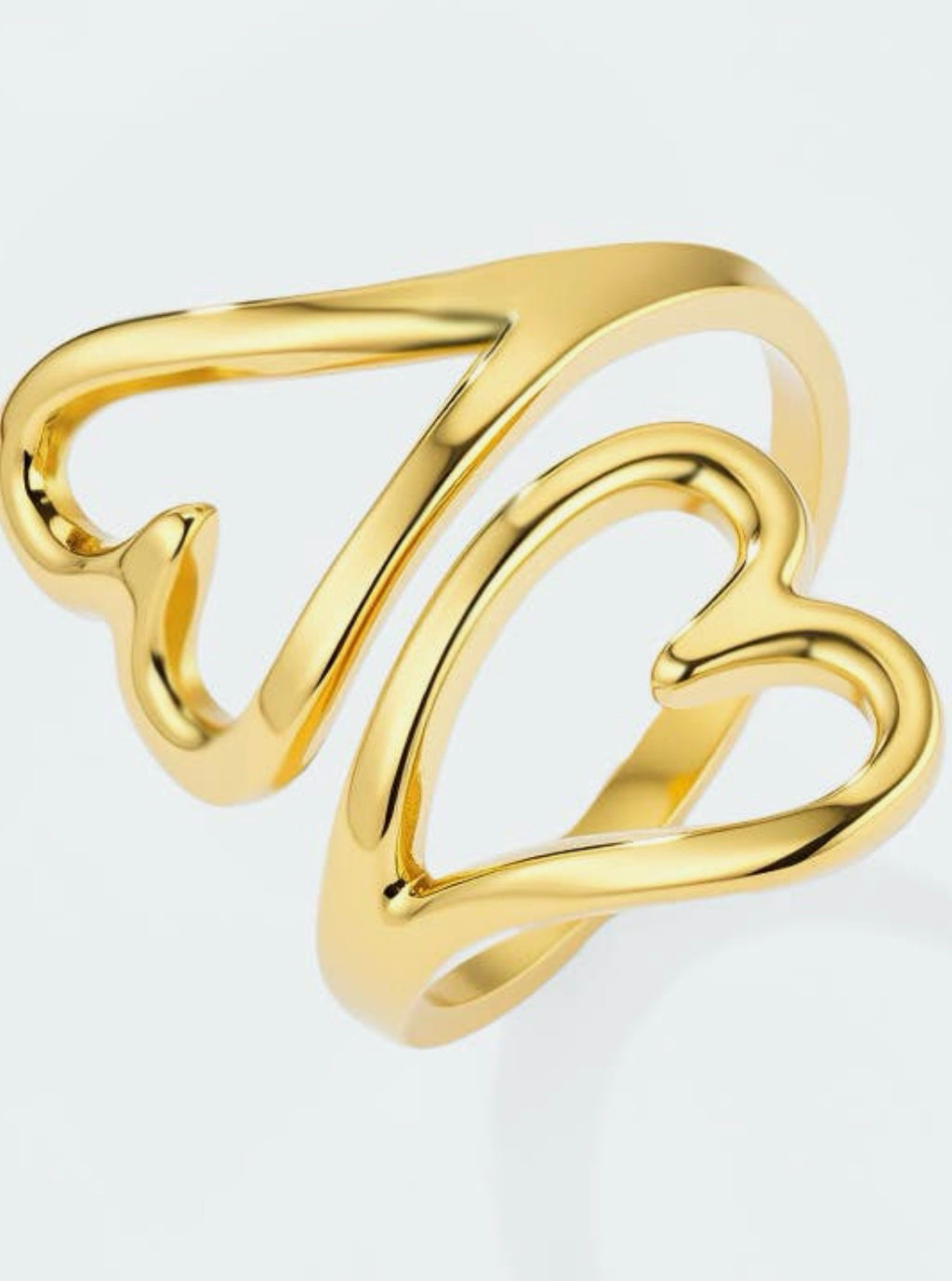 Bague Ajustable "Cœurs Entrelacés"