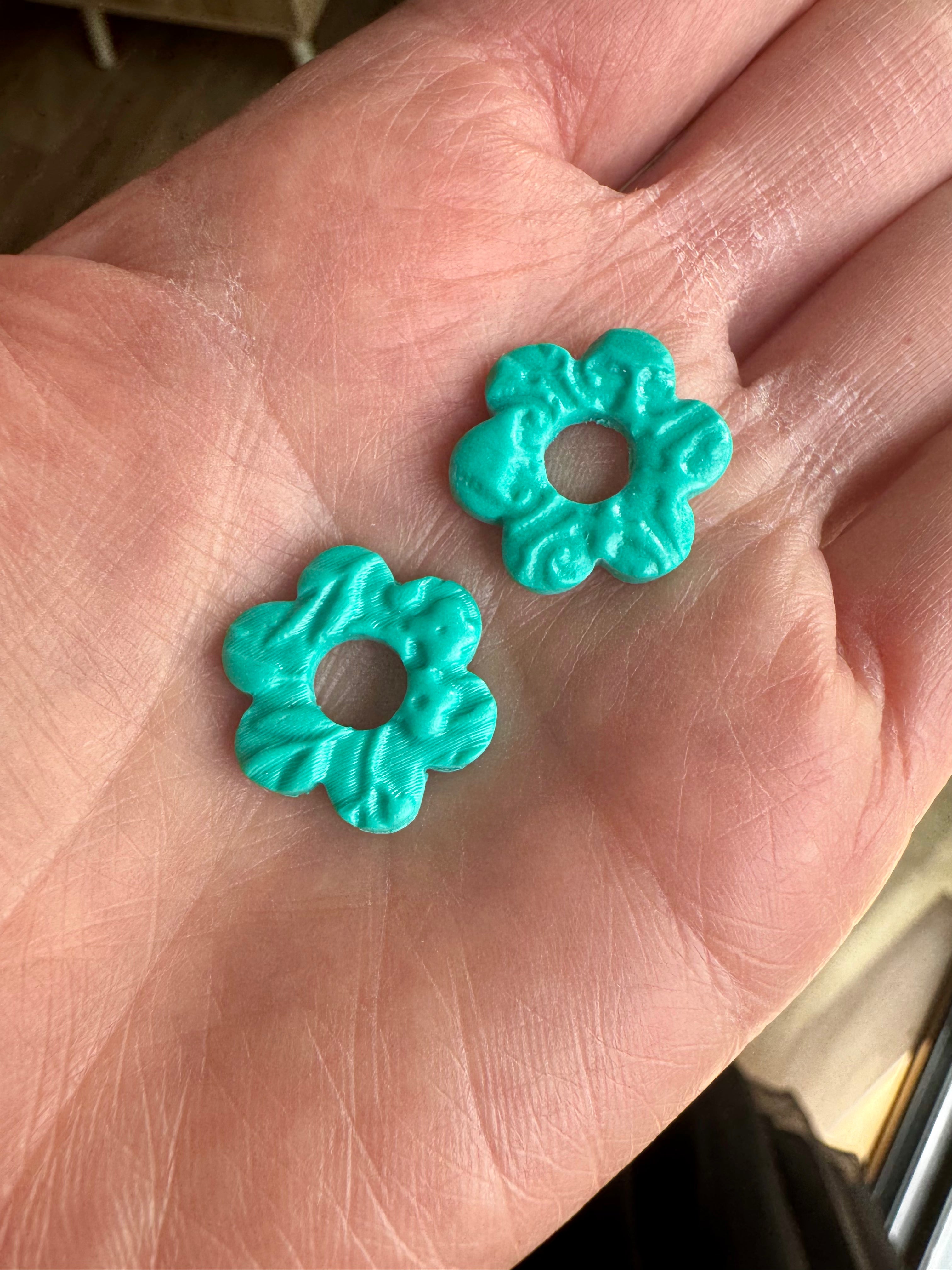 Les « Flora » à motif - turquoise