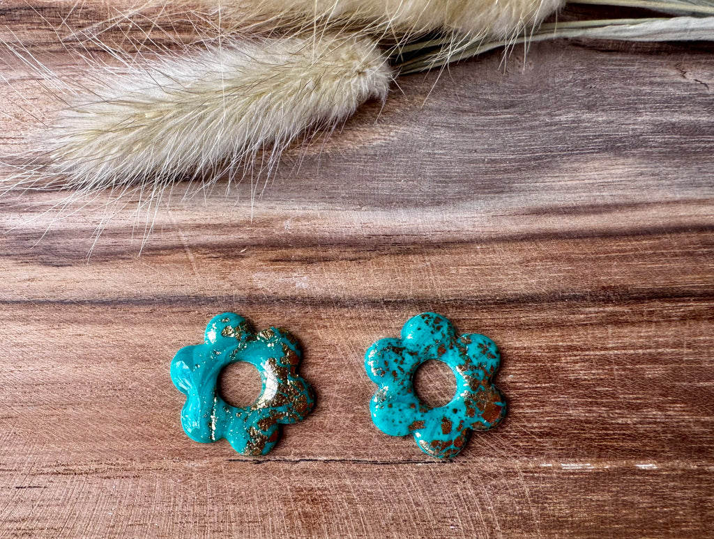Les "Flora" Turquoise dorée
