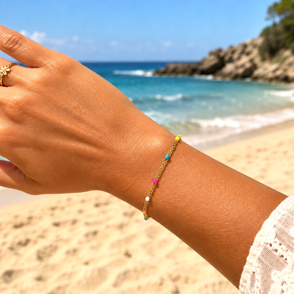 Bracelet Perlé Multicolore