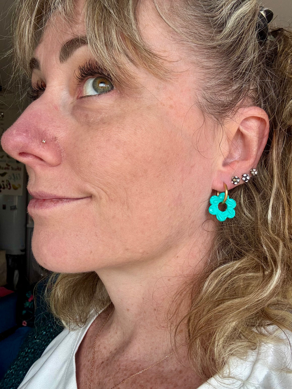 Les « Flora » à motif - turquoise