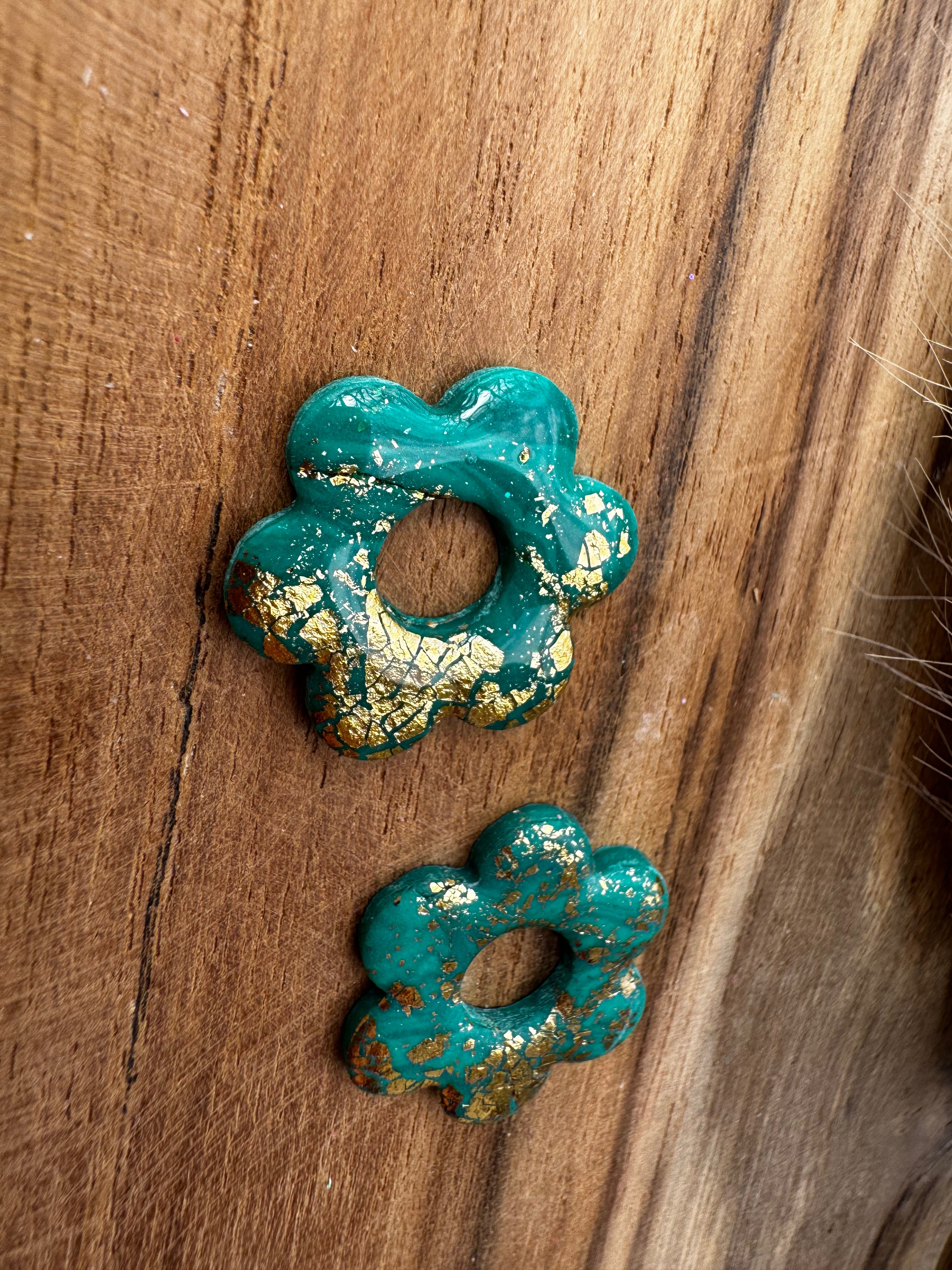 Les "Flora" Turquoise dorée