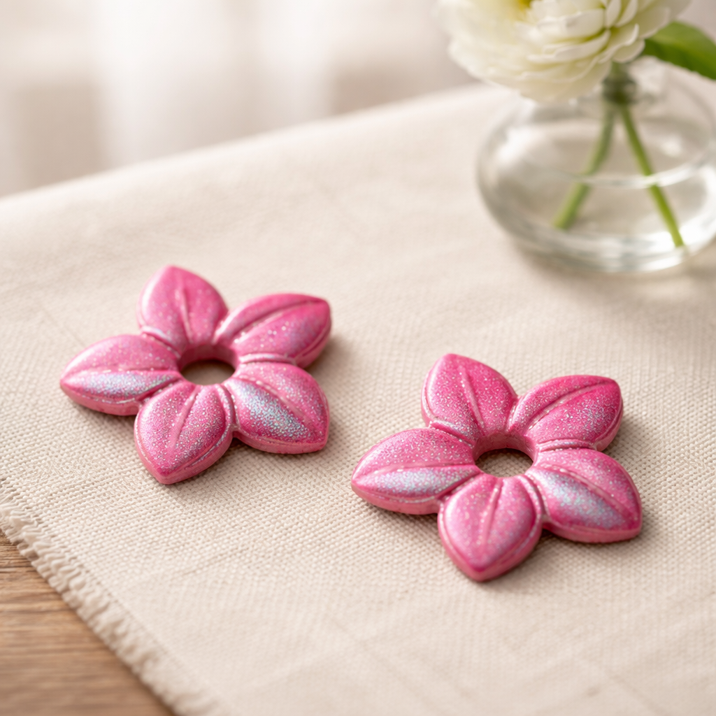 Les « fleurs de tiaré » pailletées