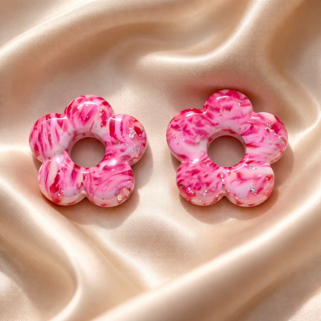 Les grandes « Flora » marbré rose