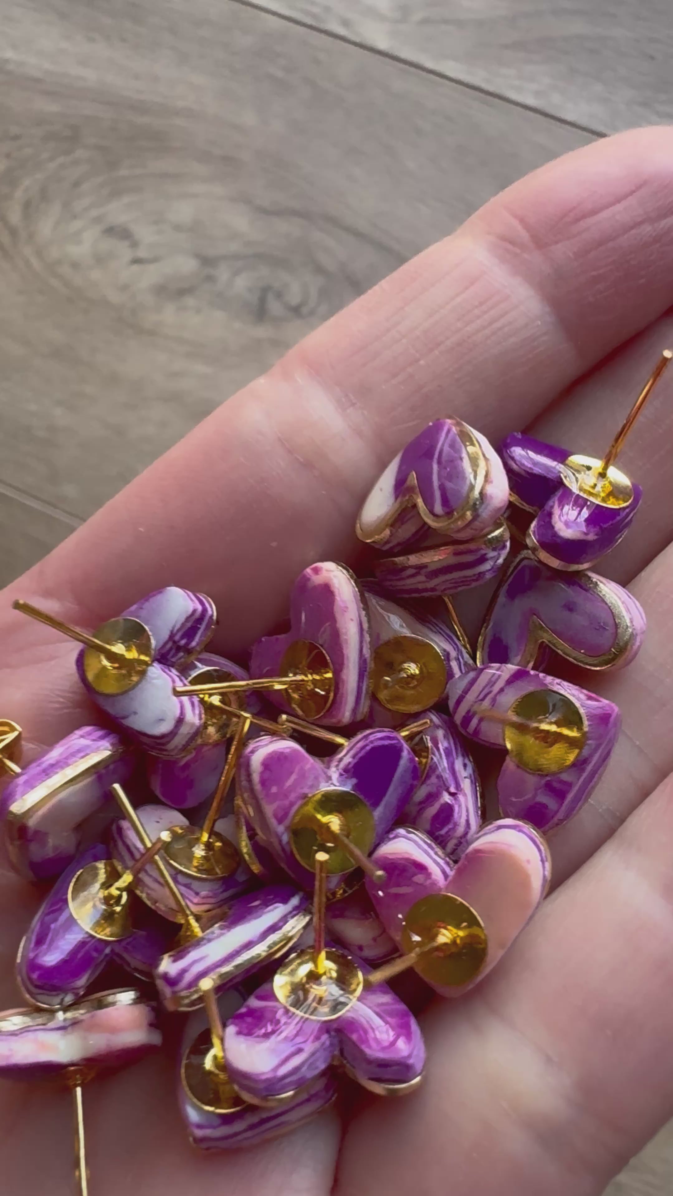 Puce d’oreille cœur or